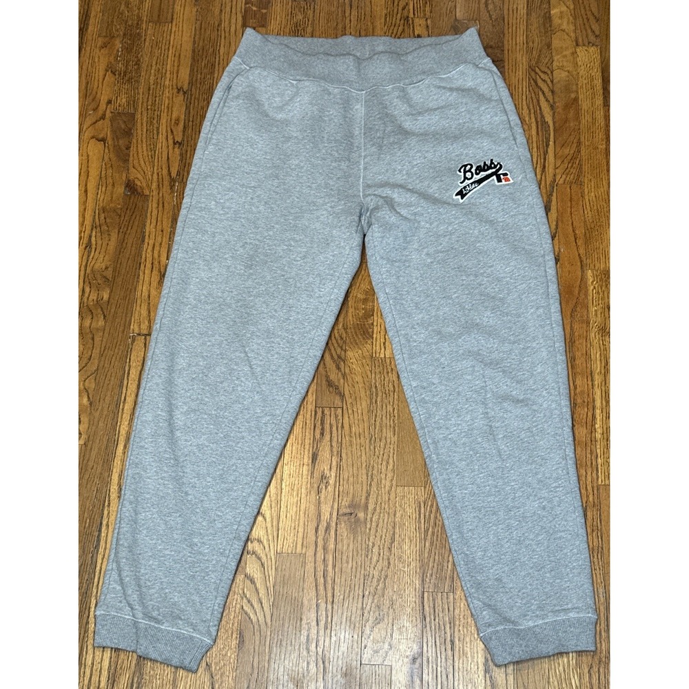 Russell Athletic Hugo Boss Jogger Sweatpants Womens M Grey Logo
